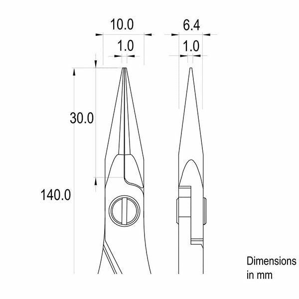日本正規品 アイデアルテック ESD高精度プライヤ(ロングフラット) (ES6024.CR.BG.IT)(7640144719371) ideal-tek