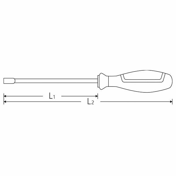 日本正規品 スタビレー ナットドライバー 6mm 軸長125mm DRALL+グリップ (12500N-6N)(4018754278176) STAHLWILLE