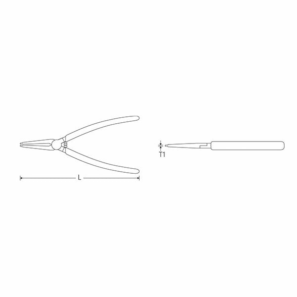 日本正規品 スタビレー 6545 4 102 軸用スナップリングプライヤー 19-60mm ストレート 先端チップ径1.8mm (4018754333691) STAHLWILLE