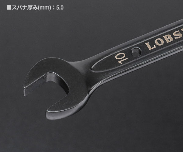 ロブテックス J-CRAFT99 ブラックラチェットコンビネーションレンチ(首振り) JBRW10F サイズ10mm ジェークラフト ツーナインズ ロブスター工具 LOBSTER LOBTEX