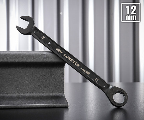 ロブテックス J-CRAFT99 ブラックラチェットコンビネーションレンチ JBRW12 サイズ12mm ジェークラフト ツーナインズ ロブスター工具 LOBSTER LOBTEX