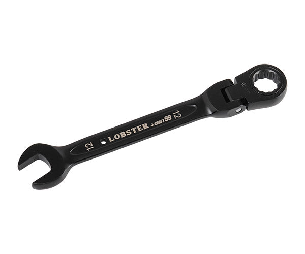 ロブテックス J-CRAFT99 ブラックラチェットコンビネーションレンチ(首振り) JBRW12F サイズ12mm ジェークラフト ツーナインズ ロブスター工具 LOBSTER LOBTEX