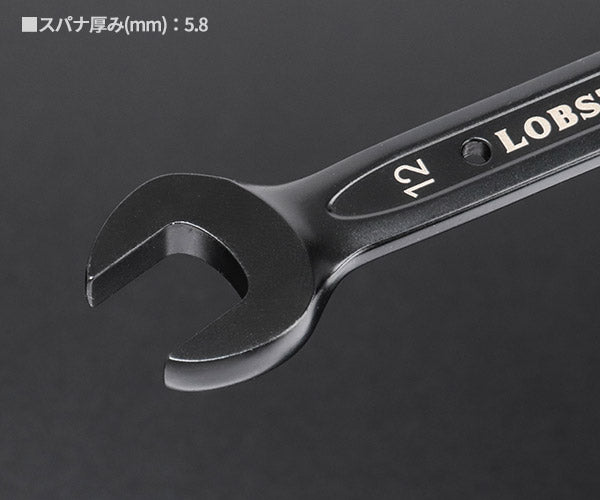ロブテックス J-CRAFT99 ブラックラチェットコンビネーションレンチ(首振り) JBRW12F サイズ12mm ジェークラフト ツーナインズ ロブスター工具 LOBSTER LOBTEX