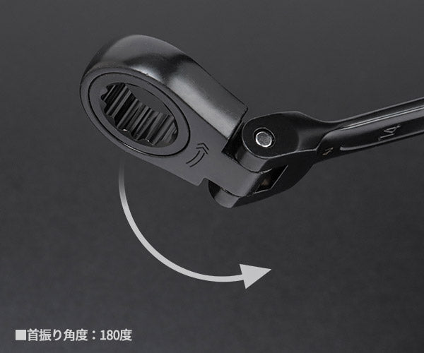 ロブテックス J-CRAFT99 ブラックラチェットコンビネーションレンチ(首振り) JBRW13F サイズ13mm ジェークラフト ツーナインズ ロブスター工具 LOBSTER LOBTEX