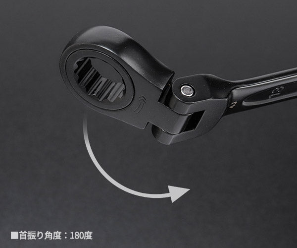 ロブテックス J-CRAFT99 ブラックラチェットコンビネーションレンチ(首振り) JBRW14F サイズ14mm ジェークラフト ツーナインズ ロブスター工具 LOBSTER LOBTEX