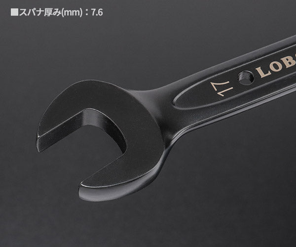 ロブテックス J-CRAFT99 ブラックラチェットコンビネーションレンチ(首振り) JBRW17F サイズ17mm ジェークラフト ツーナインズ ロブスター工具 LOBSTER LOBTEX