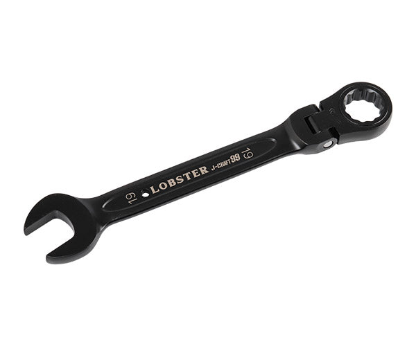 ロブテックス J-CRAFT99 ブラックラチェットコンビネーションレンチ(首振り) JBRW19F サイズ19mm ジェークラフト ツーナインズ ロブスター工具 LOBSTER LOBTEX