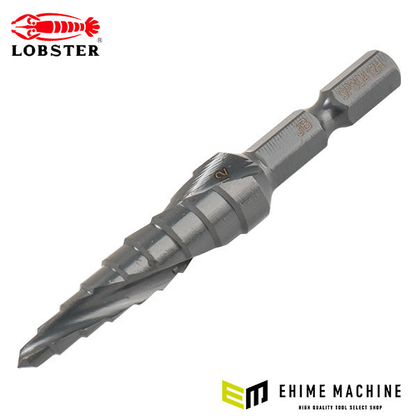 ロブテックス J-CRAFT99 JBSPSD412H 4~12mm 9段 スパイラルステージドリル 6.35mm六角軸 Jクラフト ツーナインズ ロブスター LOBSTER LOBTEX