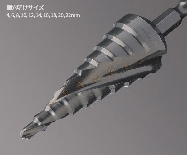 ロブテックス J-CRAFT99 JBSPSD422H 4~22mm 10段 スパイラルステージドリル 6.35mm六角軸 Jクラフト ツーナインズ ロブスター LOBSTER LOBTEX
