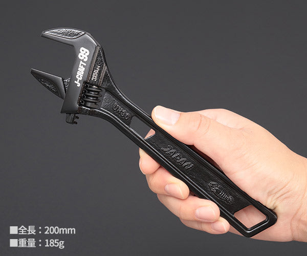 ロブテックス J-CRAFT99 ブラックハイブリッドモンキーレンチ JBUM30 全長200mm ジェークラフト ツーナインズ ロブスター工具 LOBSTER モンキレンチ