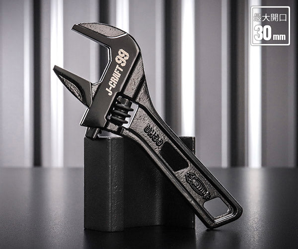 ロブテックス J-CRAFT99 ブラックハイブリッドモンキーレンチショート JBUM30S 全長140mm ジェークラフト ツーナインズ ロブスター工具 モンキレンチ