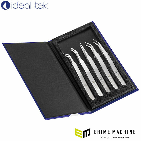 日本正規品 アイデアルテック ステンレスSMDピンセット(耐酸/磁) 5本組 (K5SMDF.IT)(7640174710331) ideal-tek