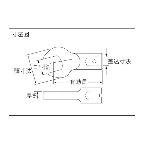 カノン SCKスパナヘッド 二面幅24mm 許容トルク200N・m 交換ヘッド (200SCK24)(4571126290409) 中村製作所 KANON