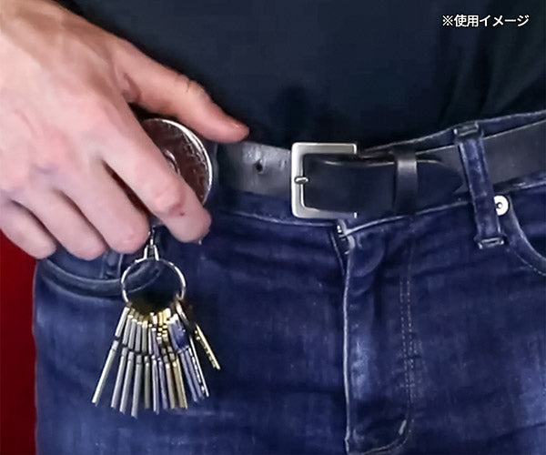 日本正規品 キーバック リトラクタブルキーリール オリジナルシリーズ (0483-821) (0088056015148) 48インチ 固定式ベルトループ クローム キーチェーン KEY-BAK