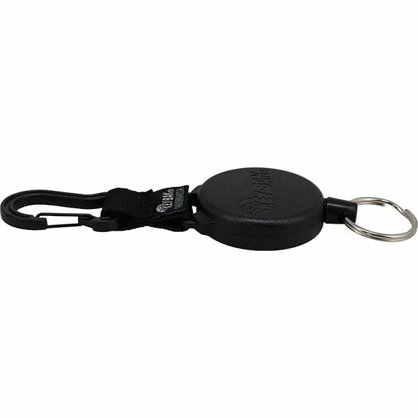 日本正規品 キーバック リトラクタブルキーチェーン SECURIT (0488-603) (0088056911273) 28インチ カラビナ ブラック 耐荷重590g 鍵40本対応 KEY-BAK