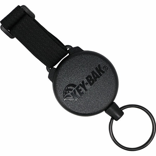 日本正規品 キーバック リトラクタブルキーチェーン SECURIT (0488-8221) (0088056917428) 48インチ MOLLE対応 フック&ループストラップ ブラック 耐荷重225g 鍵15本対応 KEY-BAK