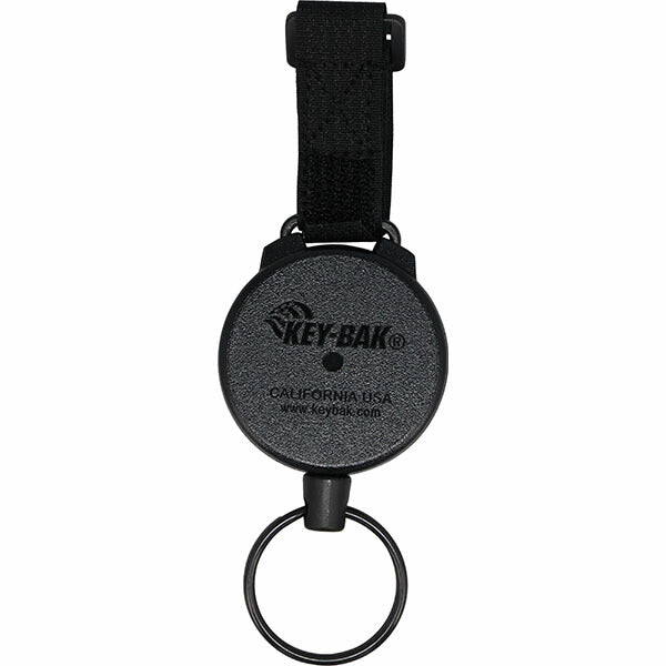 日本正規品 キーバック リトラクタブルキーチェーン SECURIT (0488-8221) (0088056917428) 48インチ MOLLE対応 フック&ループストラップ ブラック 耐荷重225g 鍵15本対応 KEY-BAK