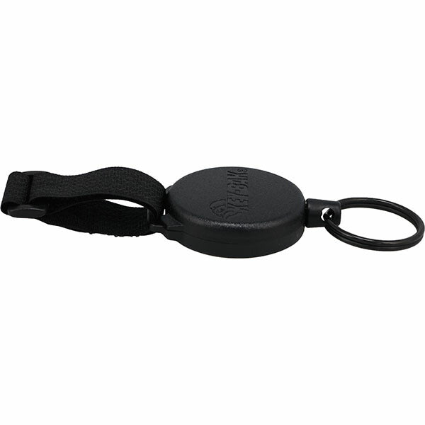 日本正規品 キーバック リトラクタブルキーチェーン SECURIT (0488-8221) (0088056917428) 48インチ MOLLE対応 フック&ループストラップ ブラック 耐荷重225g 鍵15本対応 KEY-BAK