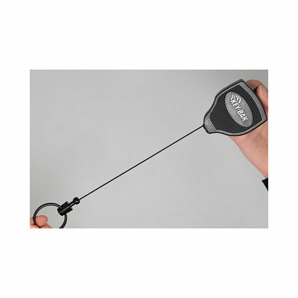 日本正規品 キーバック リトラクタブルキーチェーン Super48 (0S48-813) (0088056900536) 48インチ レザーベルトループ ボールジョイントロック 耐荷重225g 鍵15本対応 KEY-BAK