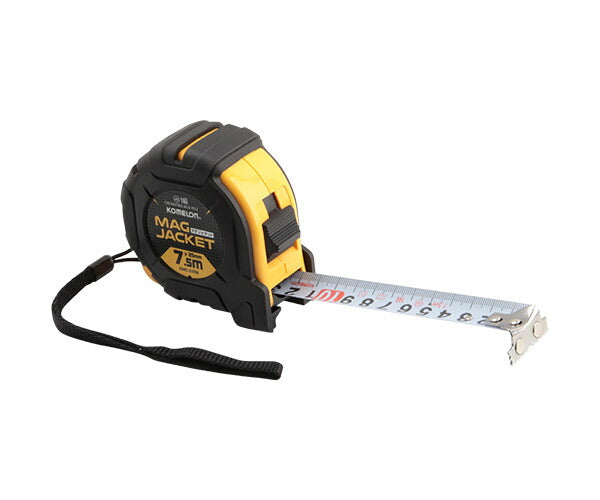 コメロン マグジャケット KMC-31RM-75-25 7.5m 25mm幅 一人でも楽に測定できる強力マグネット爪と両面目盛 KOMELON メジャー 距離測定 巻尺 コンベックス