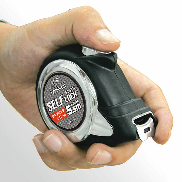 コメロン セルフロッククローム 19mm幅 5.5m ナイロンコートテープ ラバーグリップ KMC-36C-55-19 (8803005367985) KOMELON