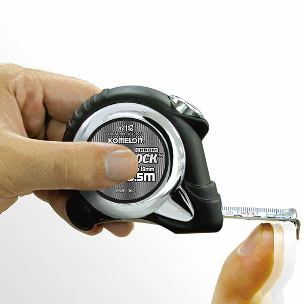 コメロン セルフロッククローム 19mm幅 5.5m ナイロンコートテープ ラバーグリップ KMC-36C-55-19 (8803005367985) KOMELON