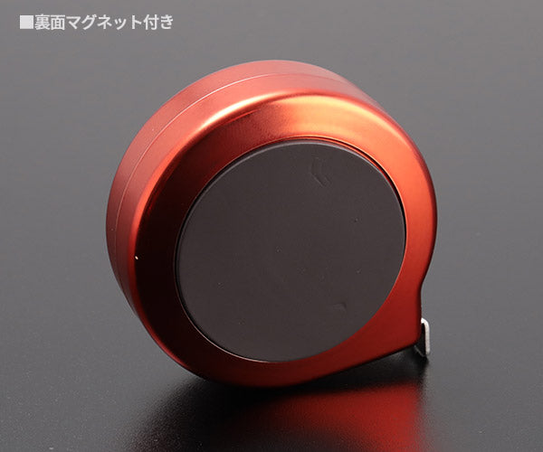 コメロン タッチロック 13mm幅 3.5m レッド DIAメートル目盛 マグネット付 コンベックス メジャー 巻尺 (KMC-60T-35-13-R) (4545301112343) KOMELON