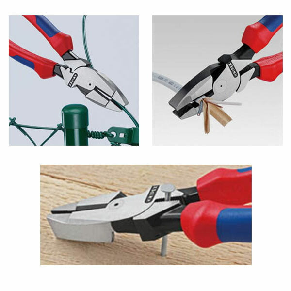 日本正規品 クニペックス 架線工事用強力ペンチ (0902-240SB)(4003773066330) KNIPEX