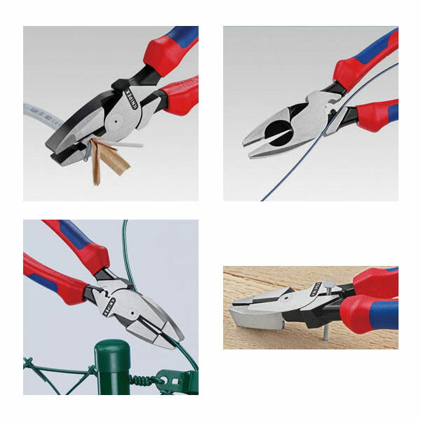 日本正規品 クニペックス 架線工事用強力ペンチ(圧着付) (0912-240SB)(4003773071877) KNIPEX