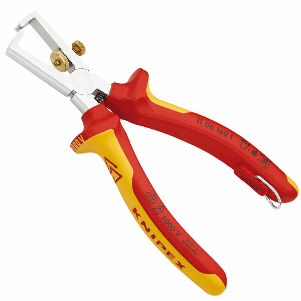 日本正規品 クニペックス 絶縁エンドワイヤーストリッパー 落防 (1106-160T)(4003773081418) 業務向け KNIPEX