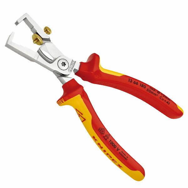 日本正規品 クニペックス 絶縁 カッティングストリッパー(SB) (1366-180SB)(4003773081333) KNIPEX
