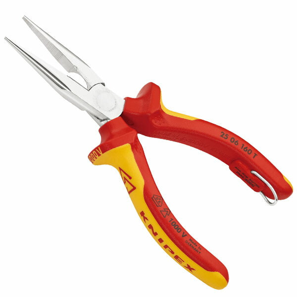 日本正規品 クニペックス 絶縁ラジオペンチ 落下防止 (2506-160T)(4003773081432) 業務向け KNIPEX
