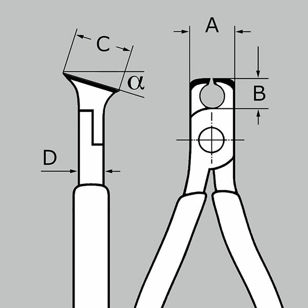 日本正規品 クニペックス エレクトロニクスエンドカッティングニッパー (6442-115SB)(4003773013938) KNIPEX