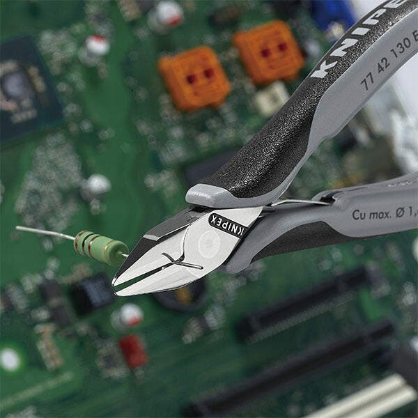 日本正規品 クニペックス エレクトロニクスニッパー (7742-130ESD)(4003773089216) KNIPEX