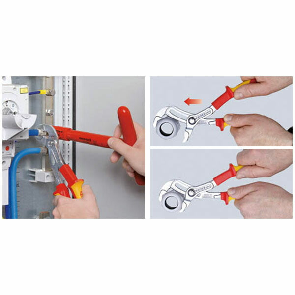 日本正規品 クニペックス 絶縁コブラ ウォーターポンププライヤ1000V (8726-250SB)(4003773072782) KNIPEX