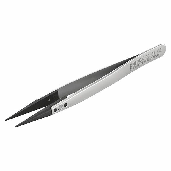 日本正規品 クニペックス ESDチップ交換式ピンセット 130MM (9281-05)(4003773087175) KNIPEX