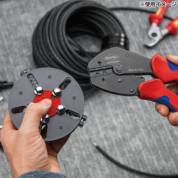 日本正規品 クニペックス マルチクリンプ マガジン式圧着工具 本体のみ (9733LE)(4003773092643) KNIPEX