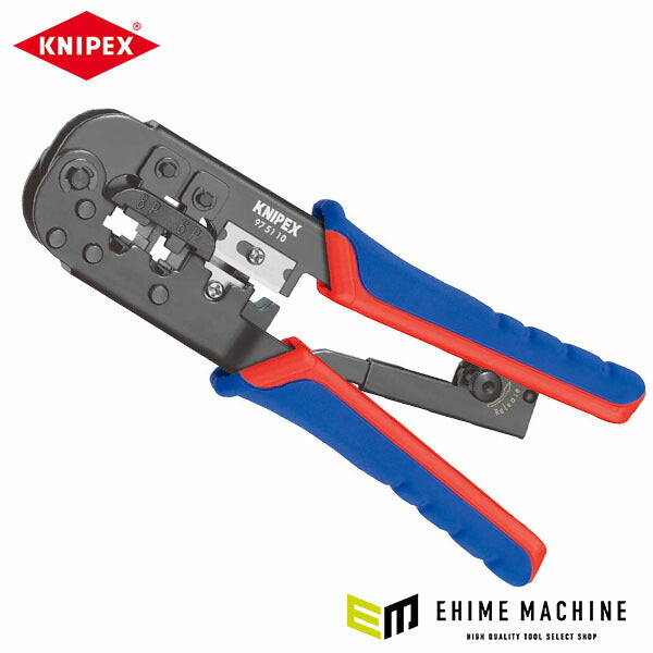 日本正規品 クニペックス ウエスタンプラグ圧着ペンチ (6/8ピン) (9751-10SB)(4003773044390) KNIPEX