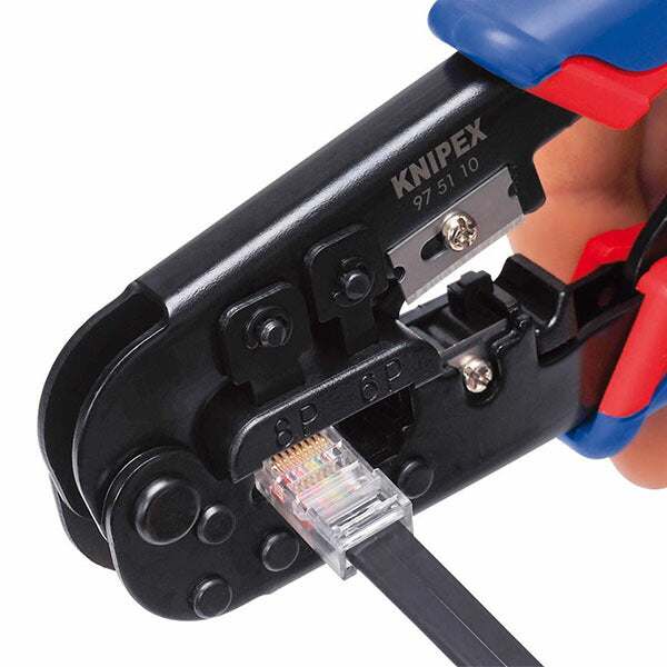 日本正規品 クニペックス ウエスタンプラグ圧着ペンチ (6/8ピン) (9751-10SB)(4003773044390) KNIPEX