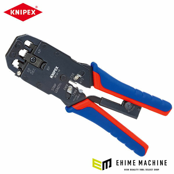 日本正規品 クニペックス ウエスタンプラグ圧着ペンチ (4/6/8ピン) (9751-12SB)(4003773044406) KNIPEX