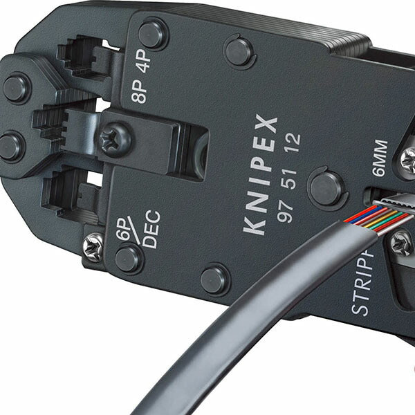 日本正規品 クニペックス ウエスタンプラグ圧着ペンチ (4/6/8ピン) (9751-12SB)(4003773044406) KNIPEX