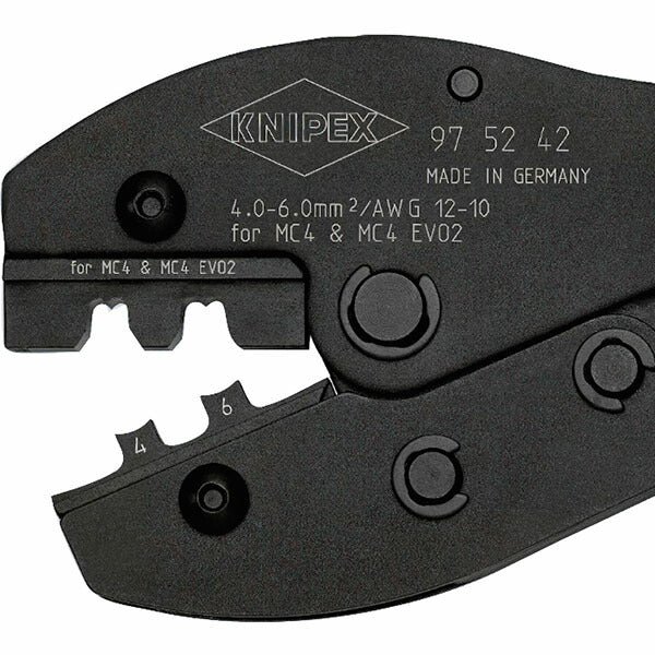 日本正規品 クニペックス 圧着プライヤー MC4/MC4EVO AWG12/10 (9752-42SB)(4003773092162) KNIPEX