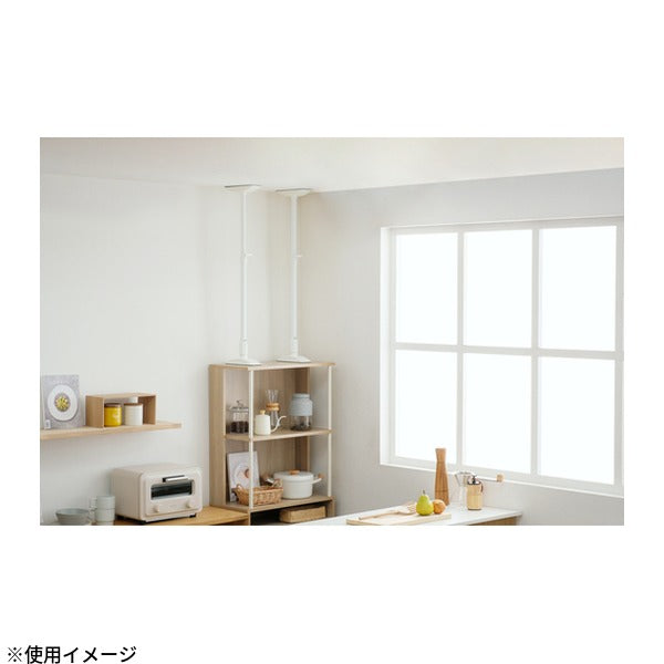 アイリスオーヤマ 家具転倒防止伸縮棒 Lサイズ 2本セット 高さ60~100cm 耐圧約220kg 地震対策 (KTB-60R)(4967576705677) IRIS OHYAMA