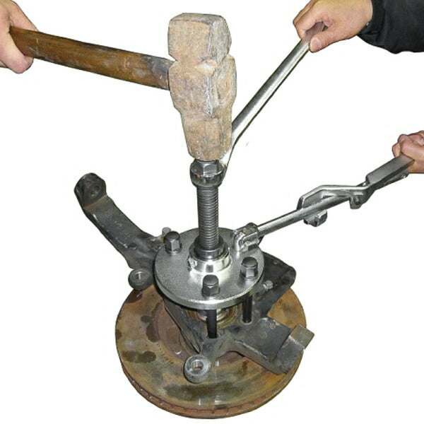 KOTO KTN-235 フロントハブプーラー 200系ハイエース・E25/E26系キャラバンのフロントハブとナックルの分解 江東産業