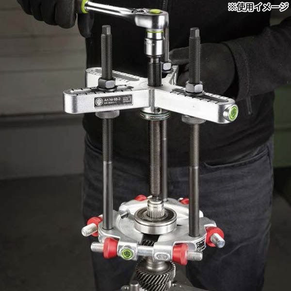 「自動車のベアリングやブッシュを、内側から確実に引き抜きたい」作業に適した、クッコ K-22-A ベアリングエキストラクターセッ