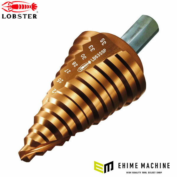 ロブテックス スパイラルステージドリル TiNコーティング 13段 6~35mm LB635SP (LB635SP)(4963202093811) LOBSTER エビ
