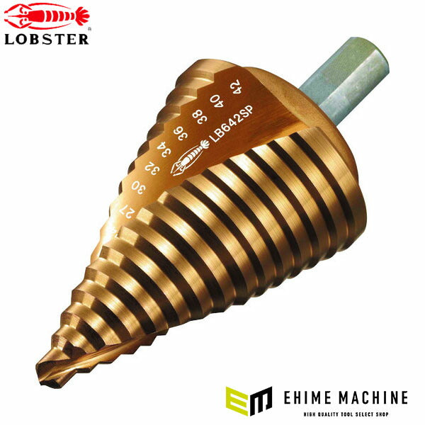 ロブテックス スパイラルステージドリル TiNコーティング 15段 6~42mm LB642SP (LB642SP)(4963202093859) LOBSTER エビ