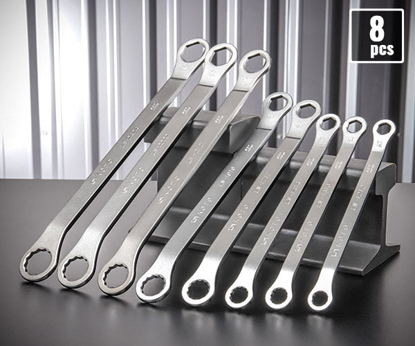 KOTO 6角x12角 極薄めがねレンチセット LW-8140 なめにくい六角と早回しできる十二角の組合せ極薄レンチ8本セット 江東産業