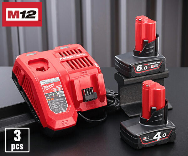 日本正規品 ミルウォーキー M12 4.0Ah&6.0Ah FCスタートキット (M12-18 NRG-642 JP)(4573592060296) milwaukee