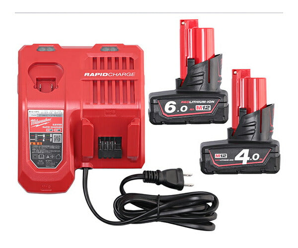 日本正規品 ミルウォーキー M12 4.0Ah&6.0Ah FCスタートキット (M12-18 NRG-642 JP)(4573592060296) milwaukee